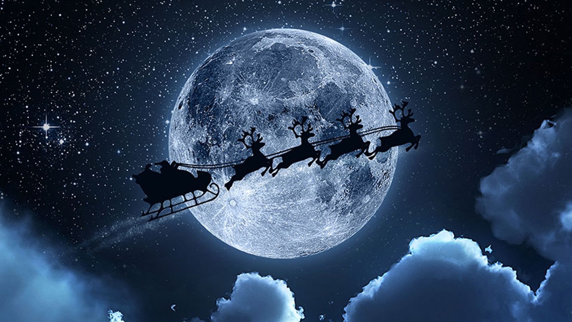 santa sleigh zoom background