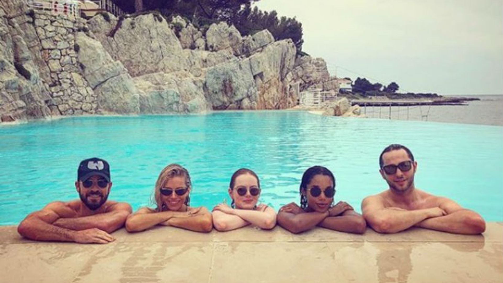 Justin Theroux holidays with Emma Stone, Sienna Miller and Laura Harrier in France
