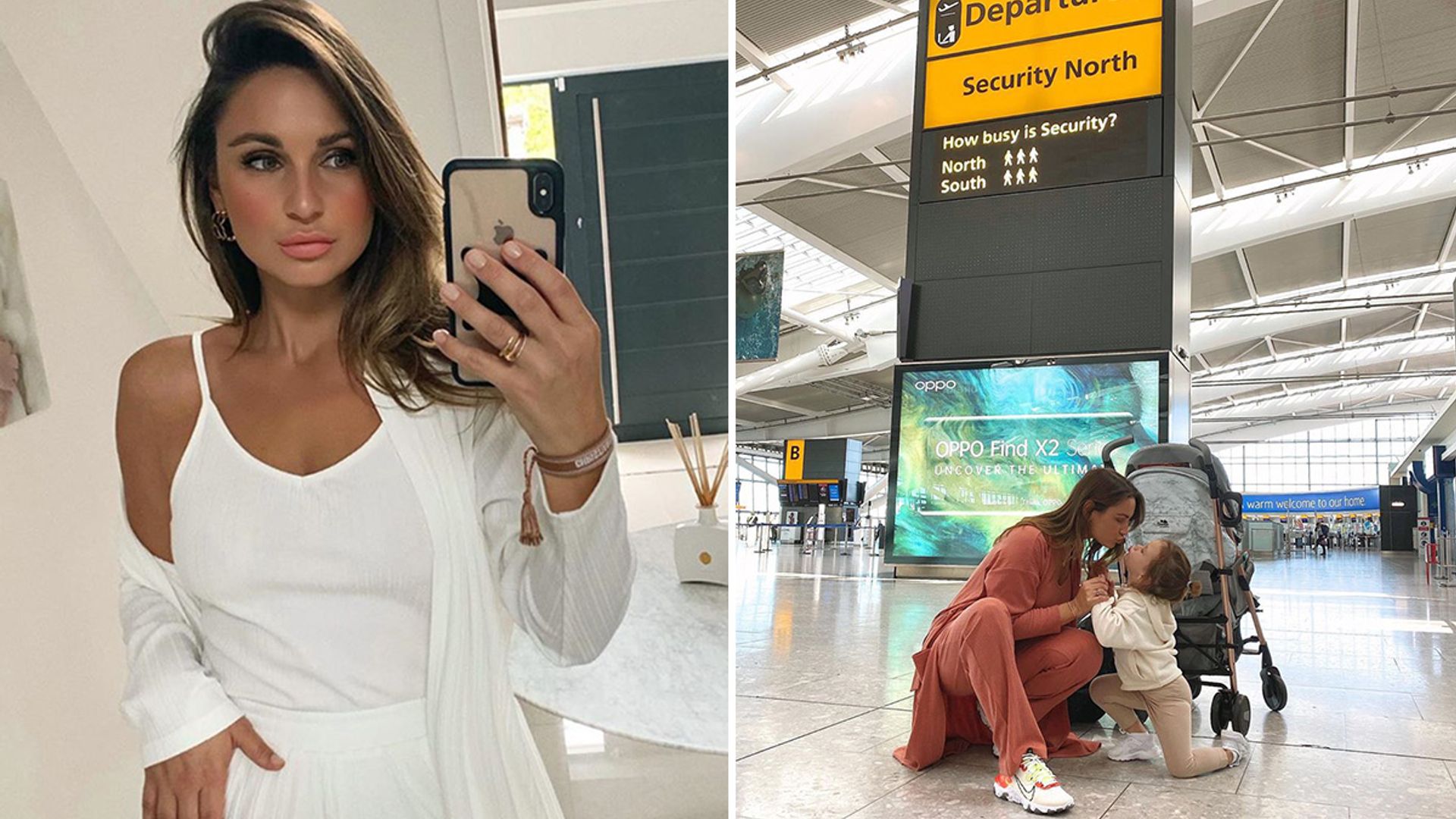 Sam Faiers divides opinion with face mask during luxury family getaway