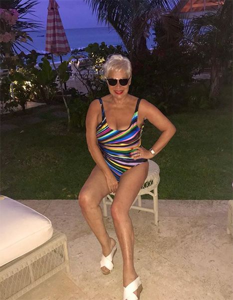 denise-welch-striped-swimsuit
